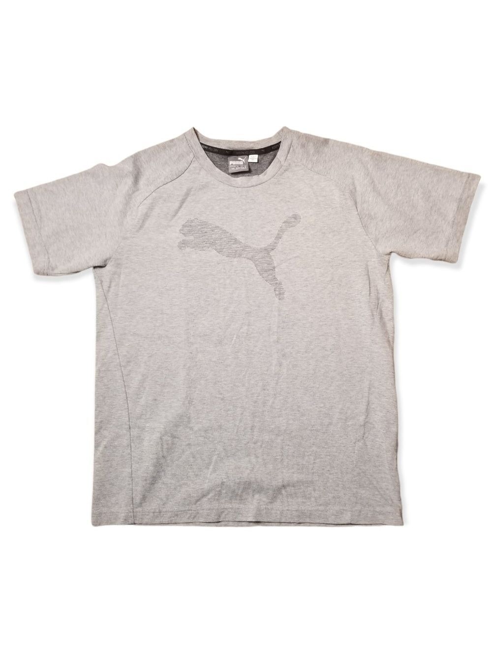 PUMA Keep You Dry Graphic Logo‎ Short Sleeve Tee Shirt Gray Size M